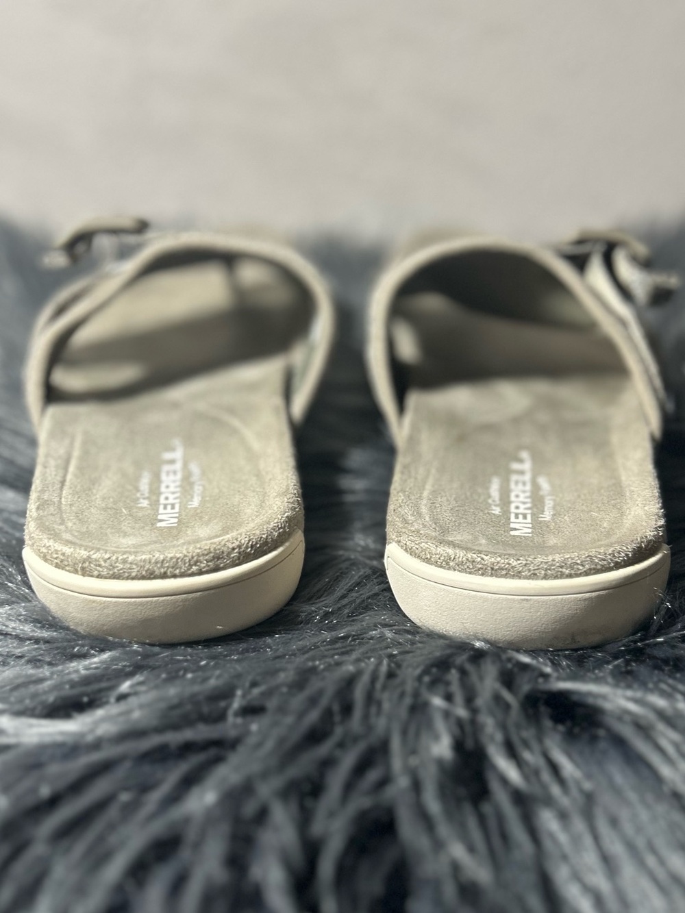 Merrell District 3 Post Brindle Neutral Taupe Slide with Adjustable Buckle Sz 10 - Picture 8 of 10